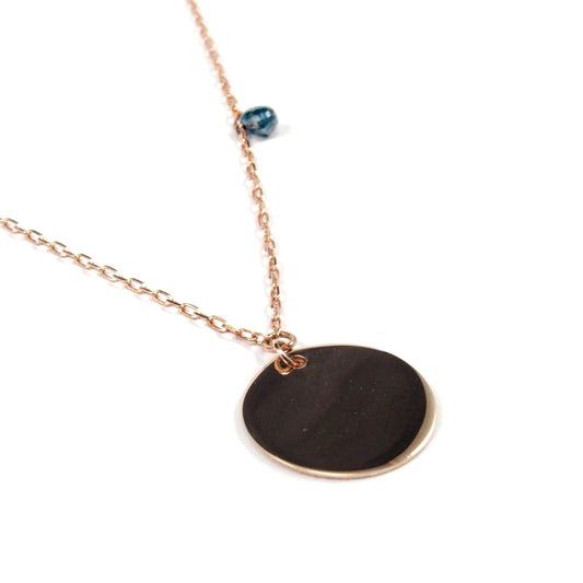 Halskette Disc & Diamant