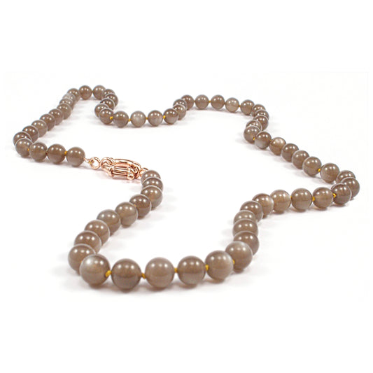 Halskette Mondstein braun