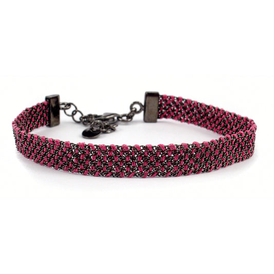 Armband Lara Schwarz-Pink