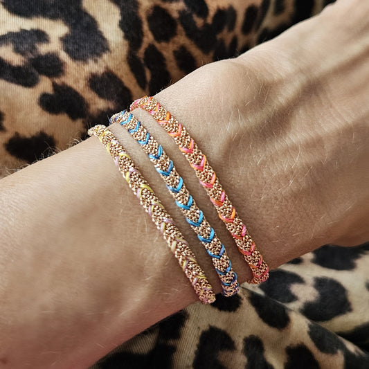 Armband Tanja orange/pink