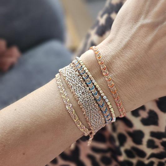 Armband Tanja orange/pink
