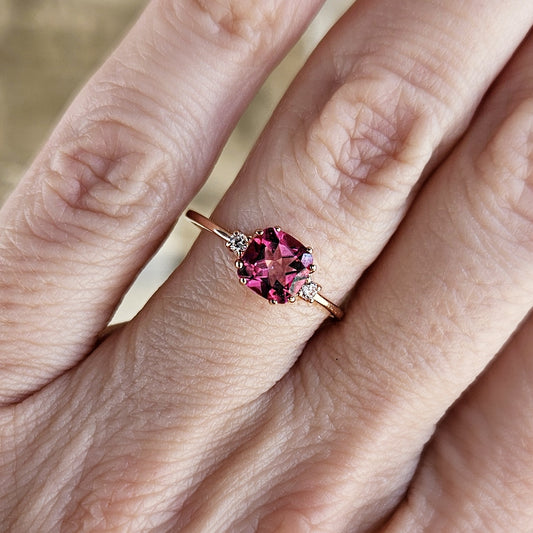 Ring Pina pink Topas